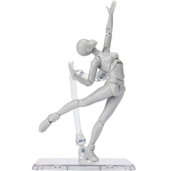 画像1: BANDAI SPIRITS(バンダイ スピリッツ) S.H.フィギュアーツ ボディちゃん -スポーツ- Edition DX SET (Gray Color Ver.) 約135mm PVC&ABS製 塗装済み可動フィギュア (1)