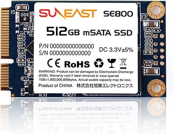 画像1: SUNEAST サンイースト SSD 内蔵SSD mSATA 3.0 6Gb/s 3D TLC 国内3年保証 (512GB) (1)