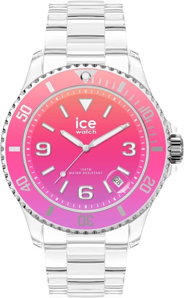 画像1: 正規代理店 [Ice watch] アイスウォッチ 時計 腕時計 レディース 021440 アイス クリア サンセット [ICE clear sunset] ピンク スモール (1)