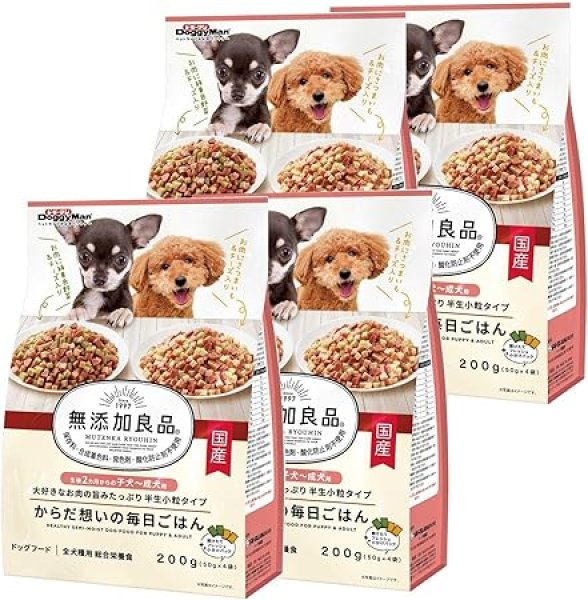 画像1: ドギーマン 無添加良品 からだ想いの毎日ごはん 子犬~成犬用 800g（200ｇ×4個セット） (1)